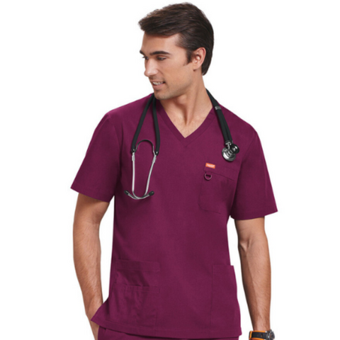 Wine Unisex Scrub Top