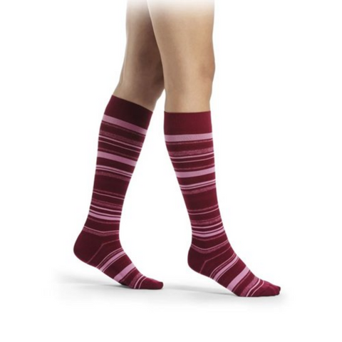 Women's Microfiber Compression Socks - Wine