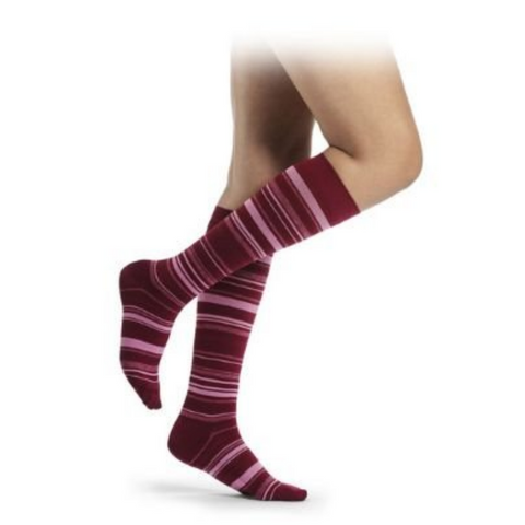 Women's Microfiber Compression Socks - Wine