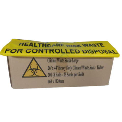 Yellow Clinical Waste Sacks