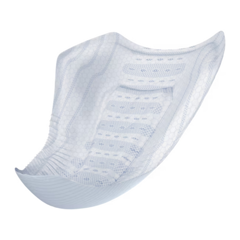 A demonstration of the TENA Men Active Fit Protector under fitted clothing, emphasizing its ultra-thin, discreet design that remains invisible while providing maximum protection.