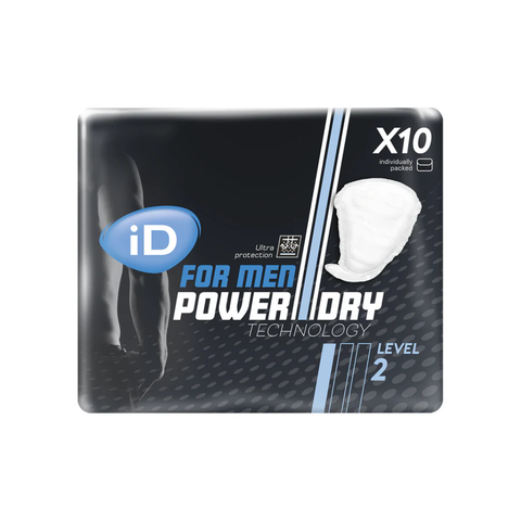 iD Male Stress Incontinence Pads Level 2+ 10 Pack