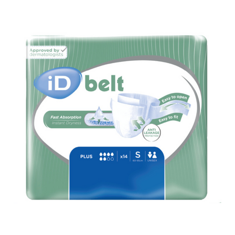  A secure and comfortable belted brief for moderate to heavy incontinence, featuring an adjustable Velcro waistband, anti-leak cuffs, and a soft cotton-feel backsheet for discretion and skin-friendly protection.