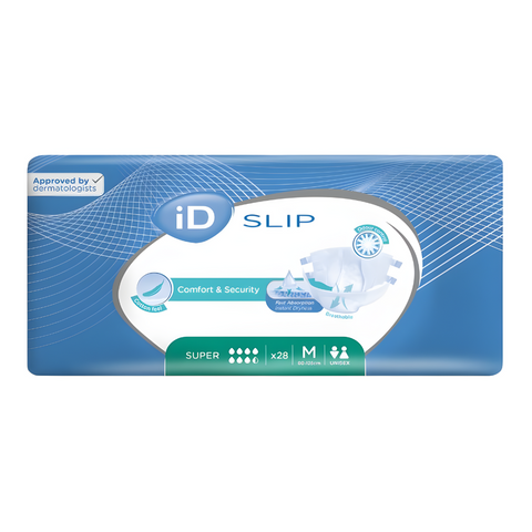 The ID Slip Super is designed for individuals experiencing moderate to heavy incontinence. These discreet, all-in-one products feature integrated anti-leak leg cuffs, providing additional security and ensuring confidence throughout the day. 