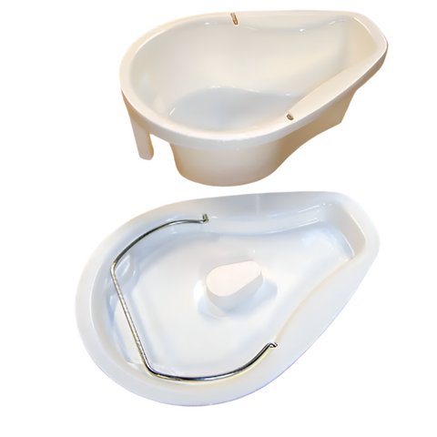 This replacement commode pan and lid are designed for use with the Gordon Ellis Voyager, Basketweave, and the Royale Commode. 