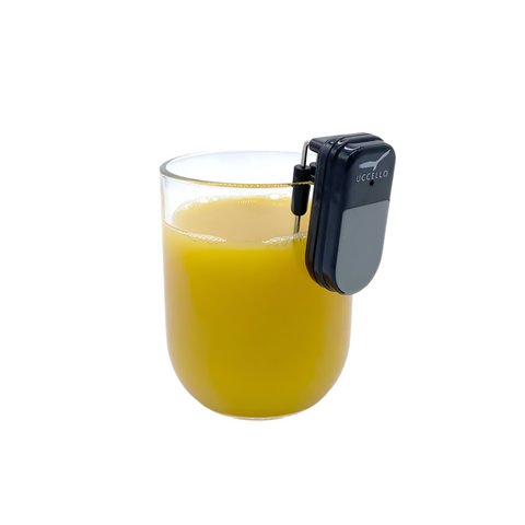 The uccello liquid level indicator is designed for people who have vision impairments or limited mobilty such as wheelchair users. It allows the safe filling of cups, glasses, saucers and bowls without any over filling or spilling.