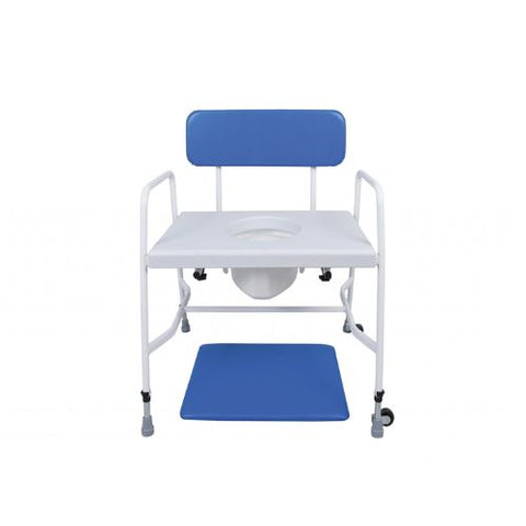 The Bariatric Adjustable Height Commode chair is a simple solution to many size predicaments.