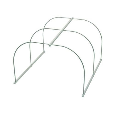 Blanket Support/ Bed Cradle Folds is made from metal and powder coated.