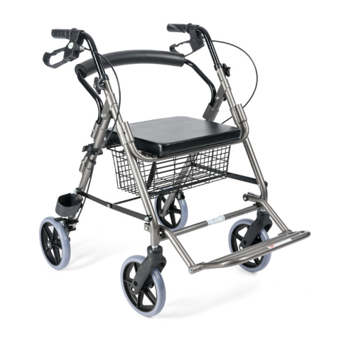 Aluminium 4-wheeled rollator