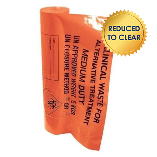 Clinical waste bags are an effective barrier between waste products and their containers.